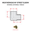 3400X4   WEATHERHEAD 90 DEGREE STREET ELBOW