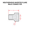 202X6   WEATHERHEAD INVERTED FLARE MALE CONNECTOR