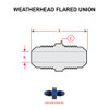 42X2   WEATHERHEAD FLARED UNION