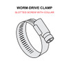 20060S   WORM-DRIVE HOSE CLAMP - SLOTTED SCREW