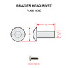 AN455A3-10   BRAZIER HEAD RIVET