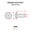 AN455AD3-3   BRAZIER HEAD RIVET