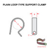 AN742-7   LOOP-TYPE SUPPORT CLAMP - PLAIN