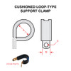 AN742D18CB   LOOP-TYPE SUPPORT CLAMP - CUSHIONED