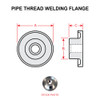 AN867-6   PIPE THREAD WELDING FLANGE