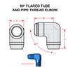 AN822-6   90 DEGREE FLARED TUBE AND PIPE THREAD ELBOW