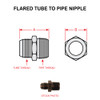 AN816-6D   FLARED TUBE TO PIPE NIPPLE