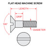 AN509-10-8   FLAT HEAD SCREW