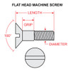 AN509C10-6   FLAT HEAD SCREW