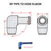 AN842-21D   90 DEGREE PIPE TO HOSE ELBOW