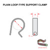 AN742D11   LOOP-TYPE SUPPORT CLAMP - PLAIN