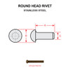 AN435F5-8   ROUND HEAD RIVET