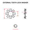 AN936B816   EXTERNAL TOOTH LOCK WASHER