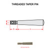 AN386-1-8   THREADED TAPER PIN