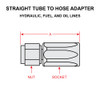 MS28740-6   STRAIGHT TUBE TO HOSE ADAPTER