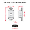 MS21059L06   TWO LUG FLOATING PLATE NUT