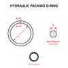 MS28775-134   HYDRAULIC PACKING O-RING