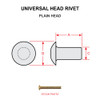 MS20613-4P16   UNIVERSAL HEAD RIVET