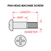 NAS220-6   PAN HEAD MACHINE SCREW