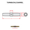 AN155-16S   TURNBUCKLE BARREL - SHORT