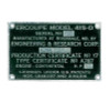 415-51141   ERCOUPE 415-D DATA PLATE