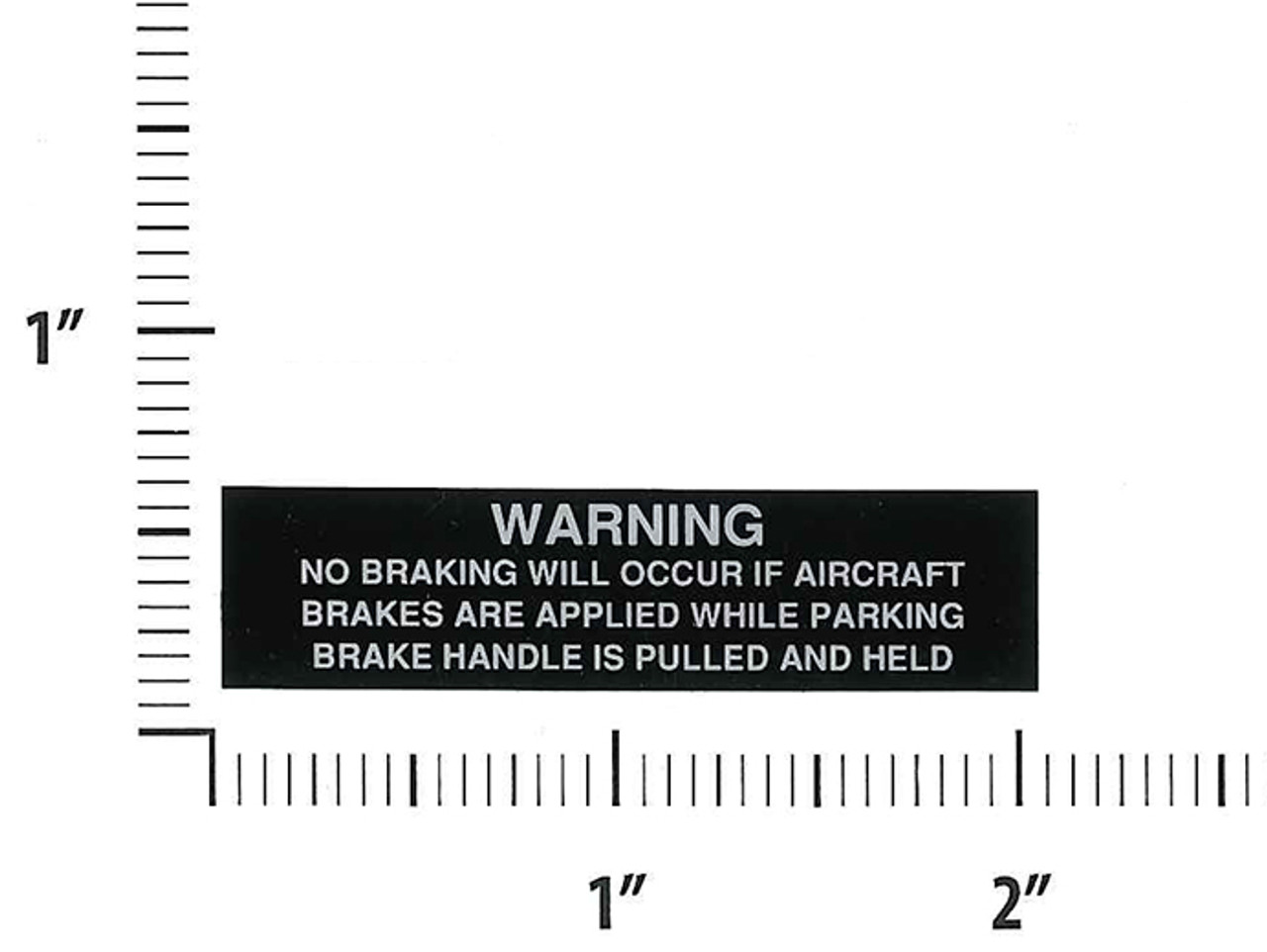 -81090-002   PIPER PARKING BRAKE PLACARD