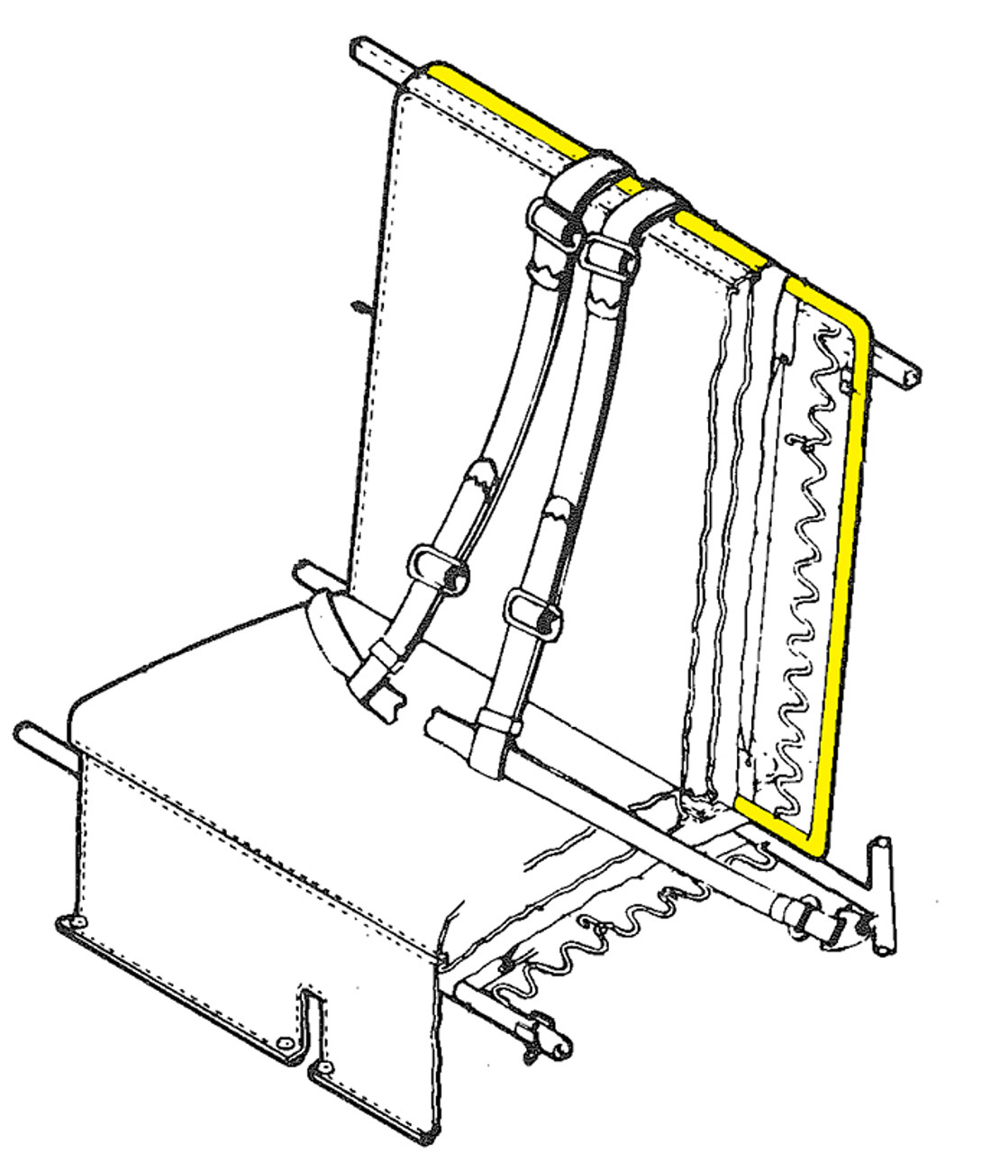 -12244-000   PIPER PA-18 REAR SEAT BACK FRAME