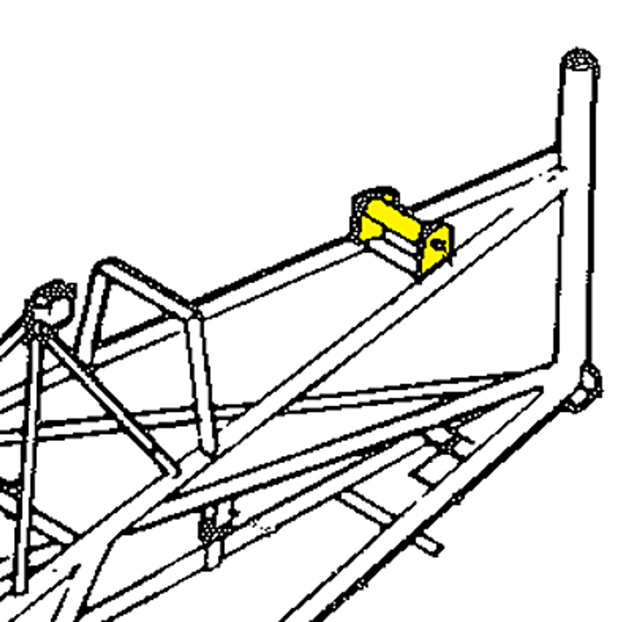 U21161-000   UNIVAIR STABILIZER REAR SUPPORT ASSEMBLY - FITS PIPER