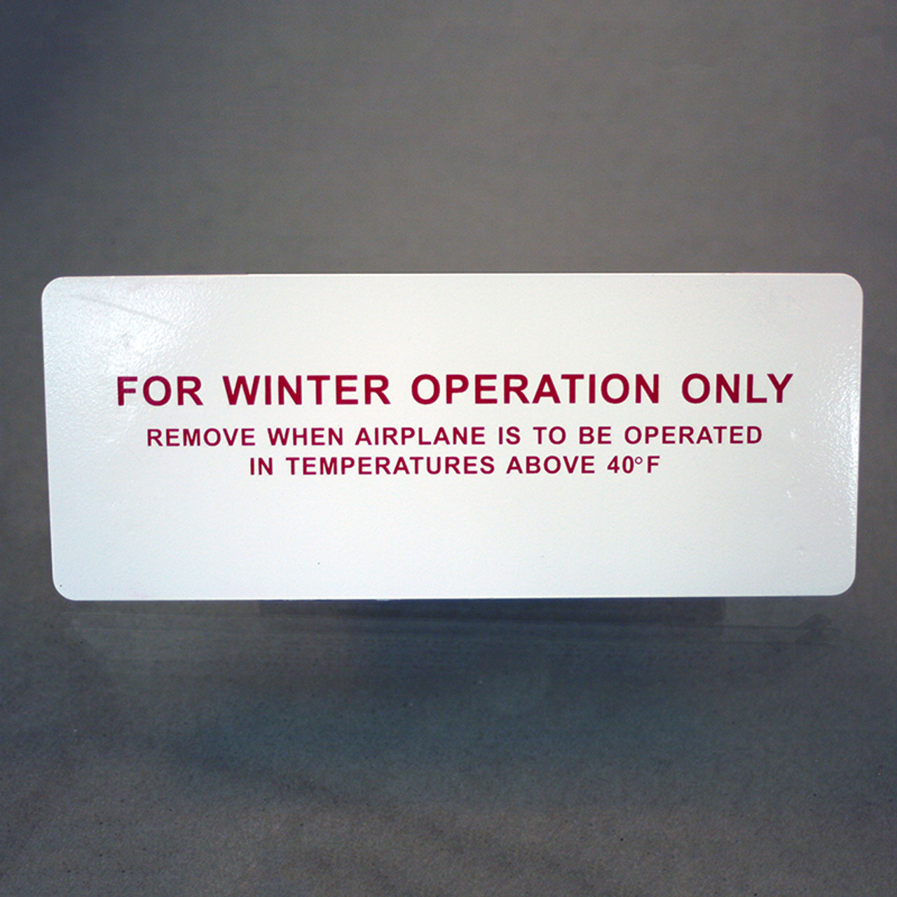 U14793-000   UNIVAIR WINTERIZATION PLATE - FITS PIPER