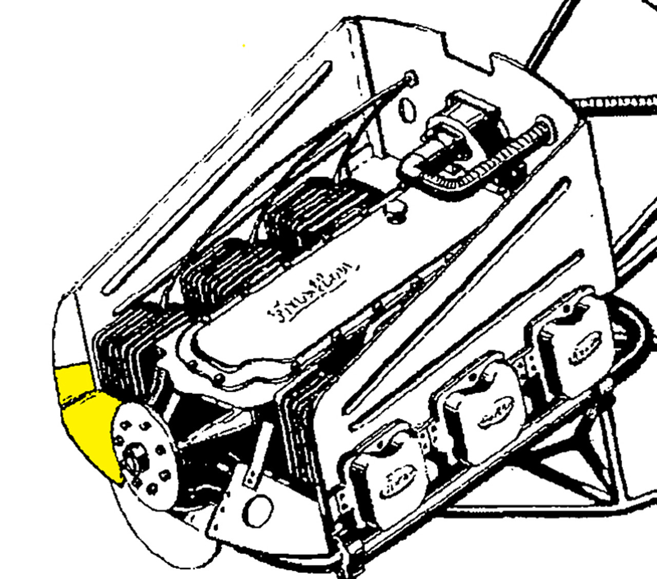 108-6221216   STINSON FRONT COOLING BAFFLE ASSEMBLY - RIGHT