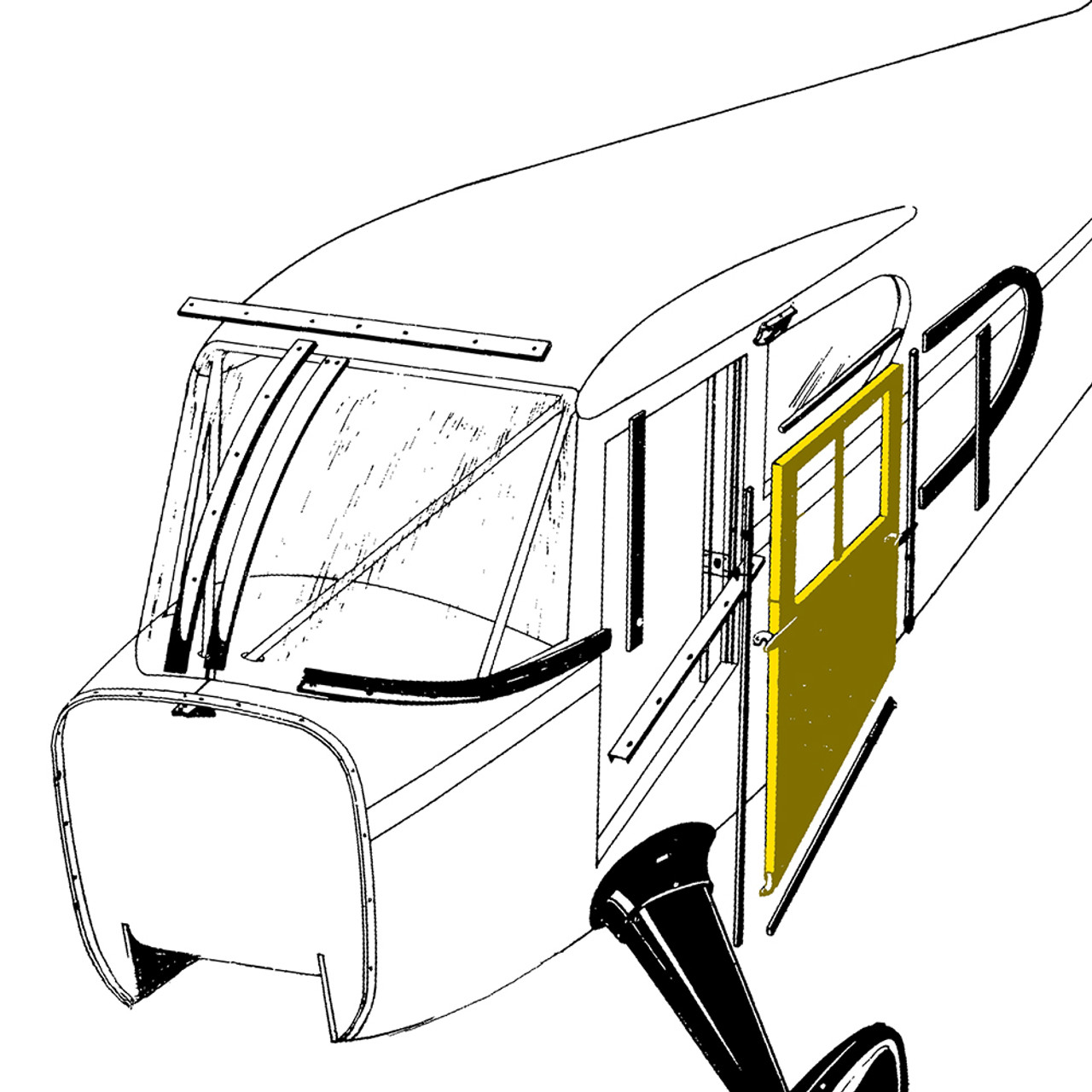 108-3001211-2   STINSON CABIN DOOR - LEFT