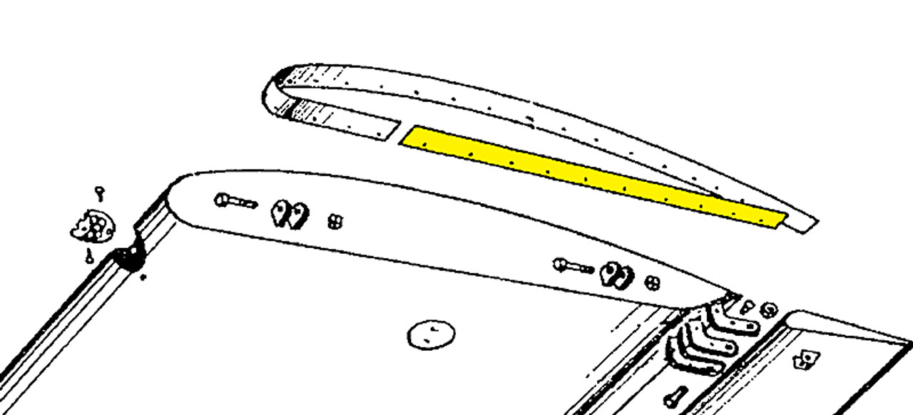 108-1101003-7   STINSON LOWER WING GAP BAND - RIGHT