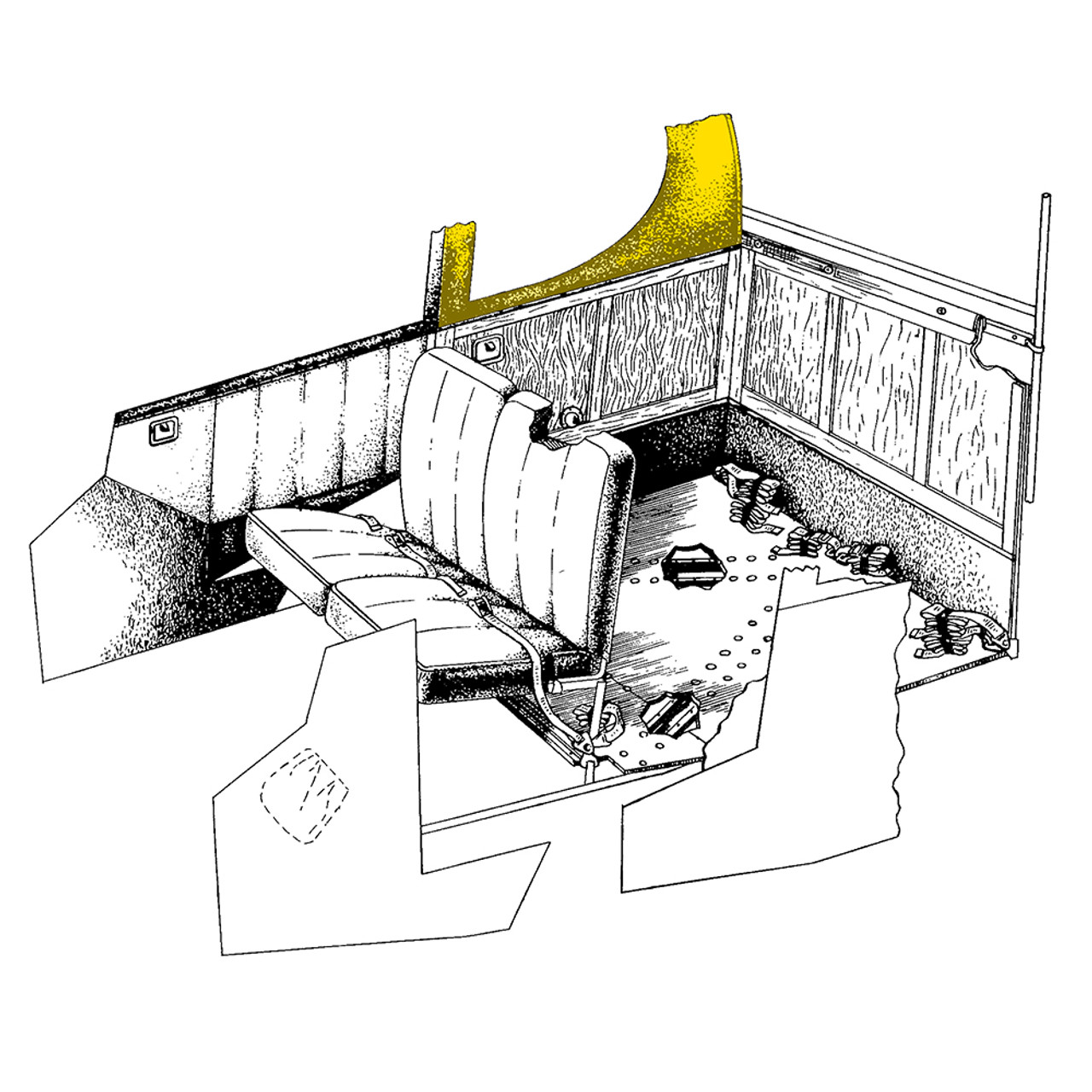 108-8992004-1   STINSON UPPER REAR SIDE PANEL - RIGHT