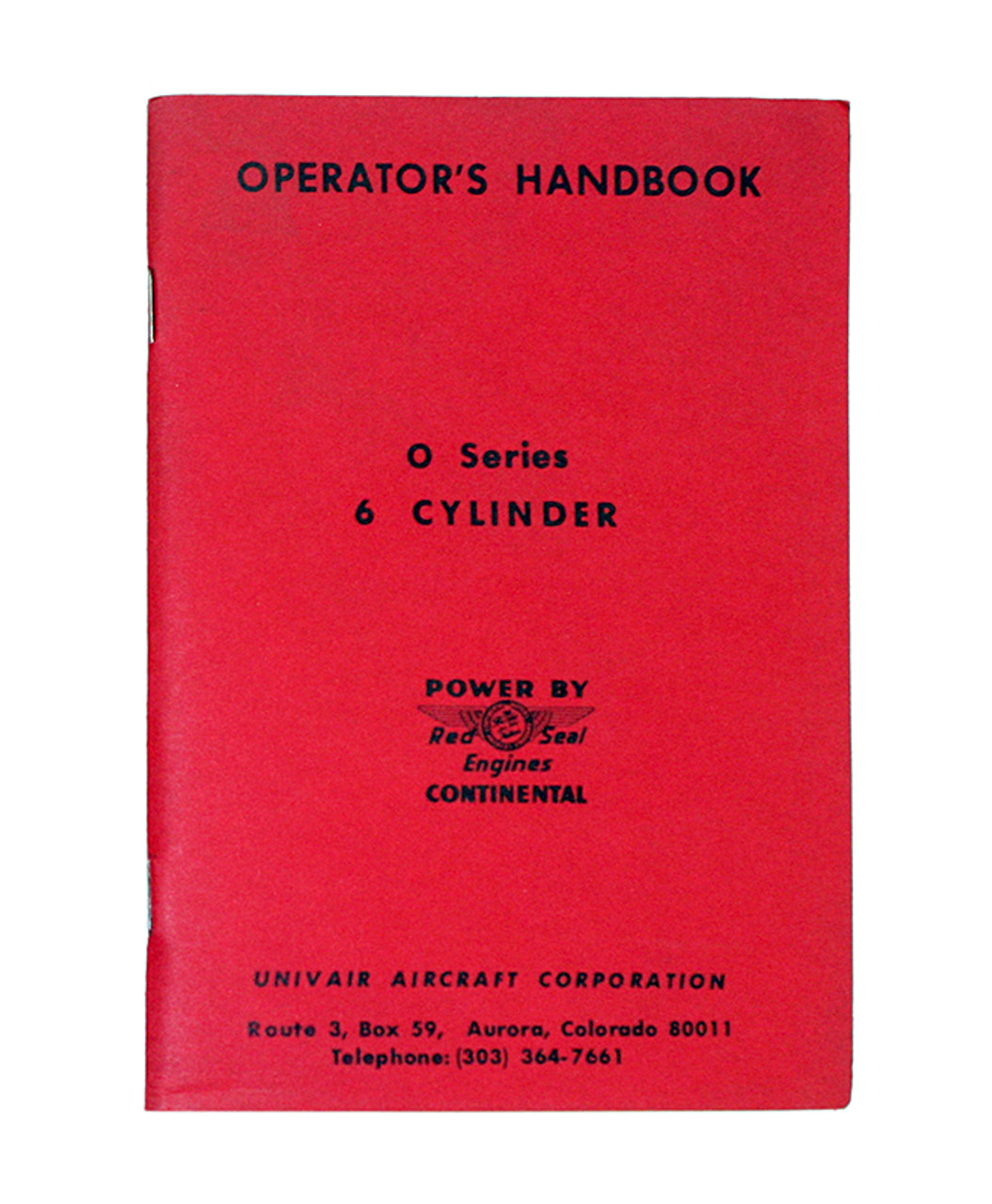 CO6WM   CONTINENTAL O SERIES 6-CYLINDER OWNERS MANUAL