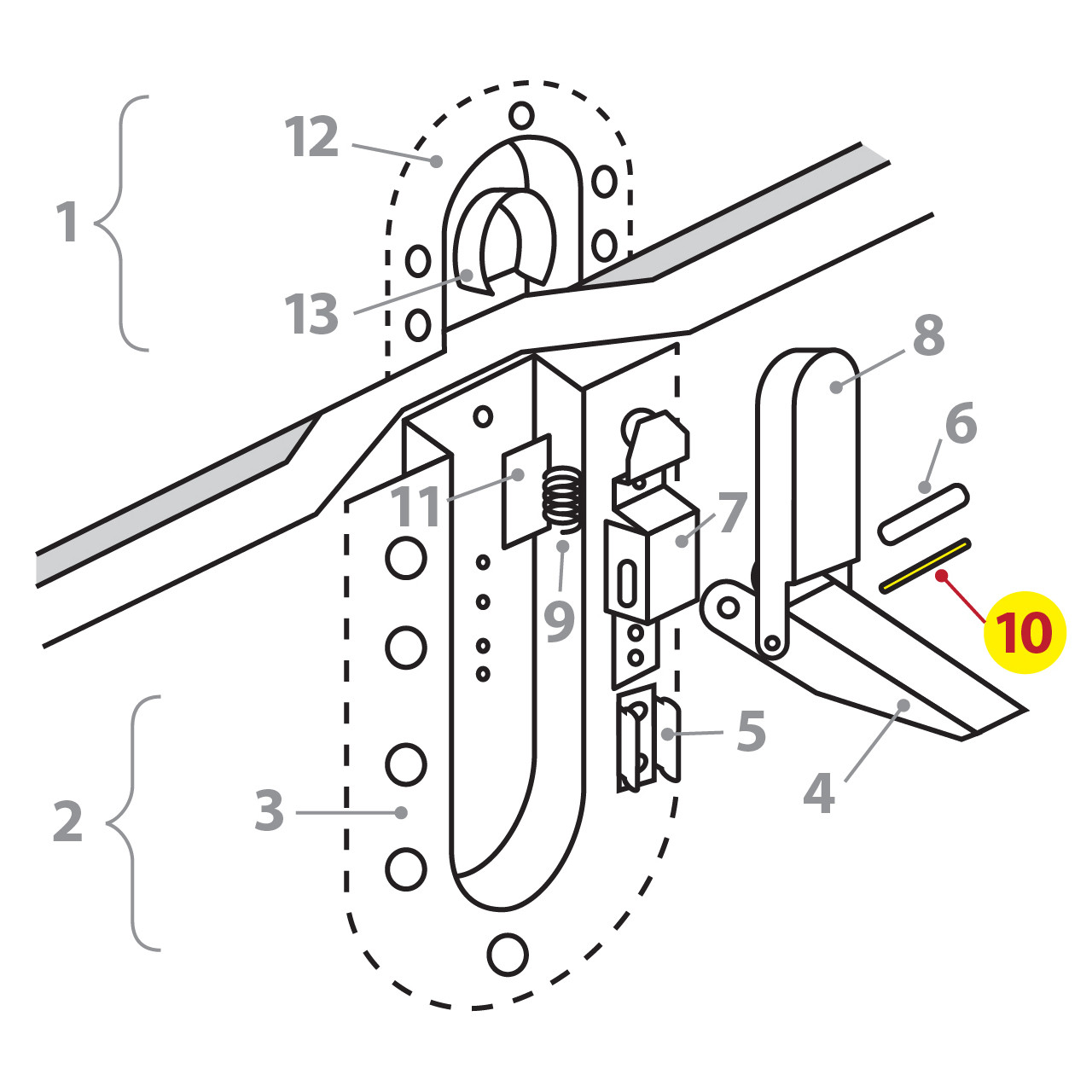 U0452120   UNIVAIR LATCH HOOK PIN - FITS CESSNA