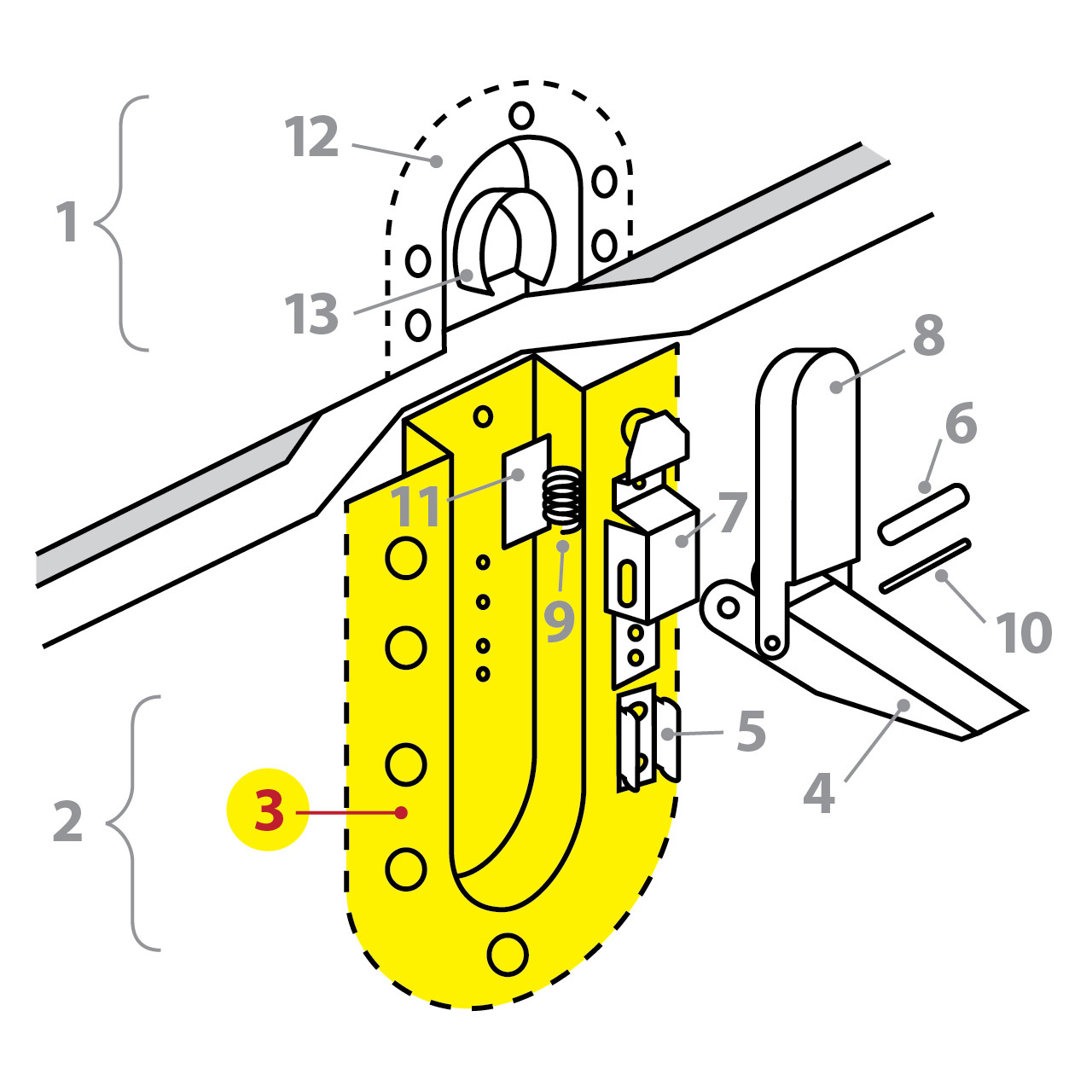 U0452109   UNIVAIR COWL LATCH RECESS - FITS CESSNA