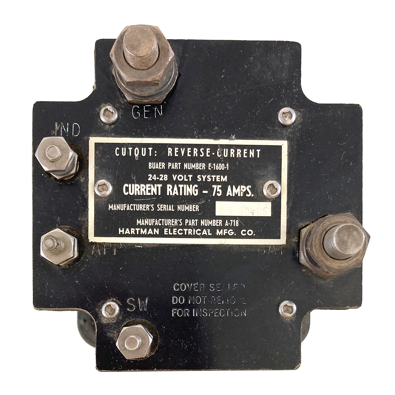 HT-A-718   HARTMAN RELAY - 75AMP 24V