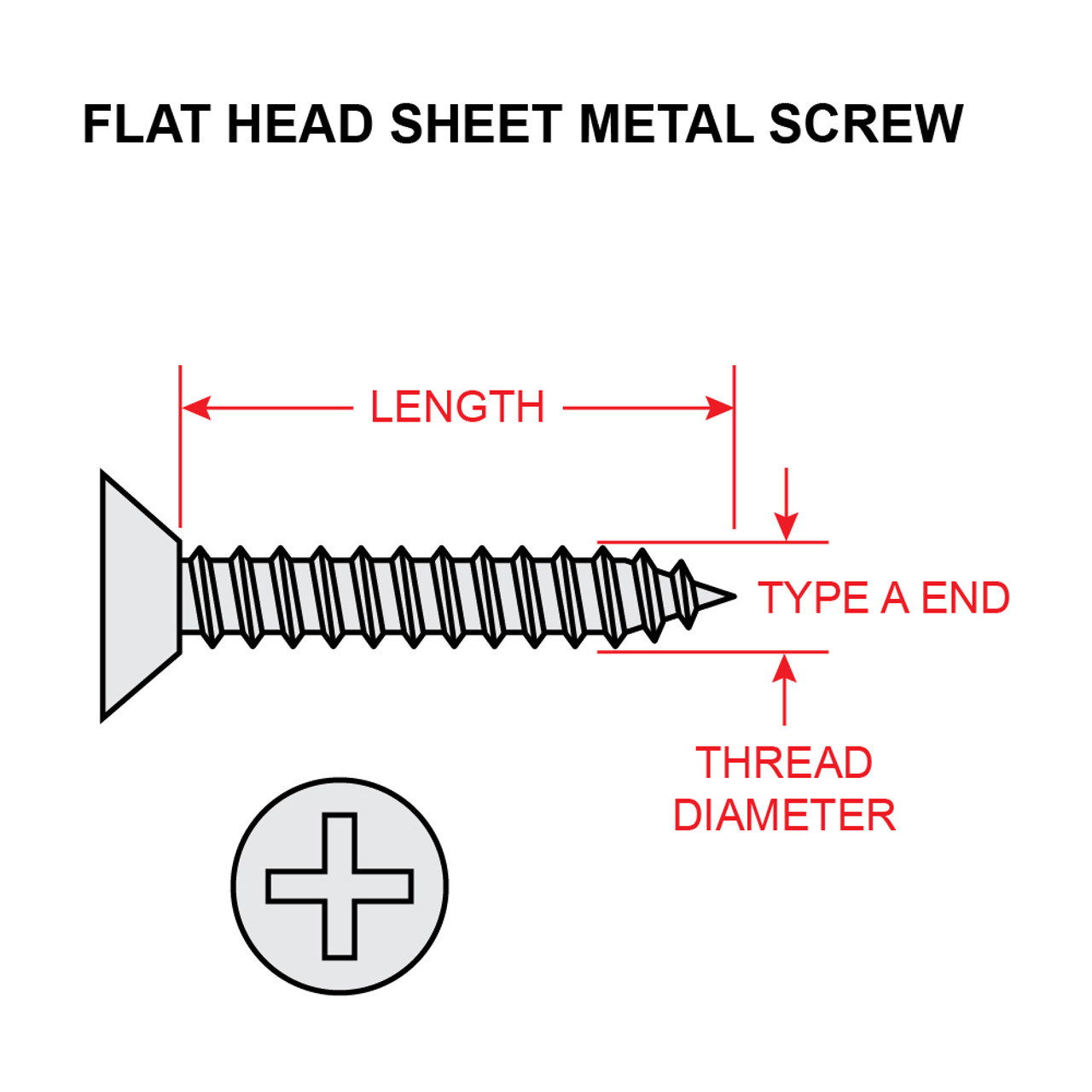 8X3/8-FRA   SCREW - FLAT HEAD RECESSED CROSS - TYPE A