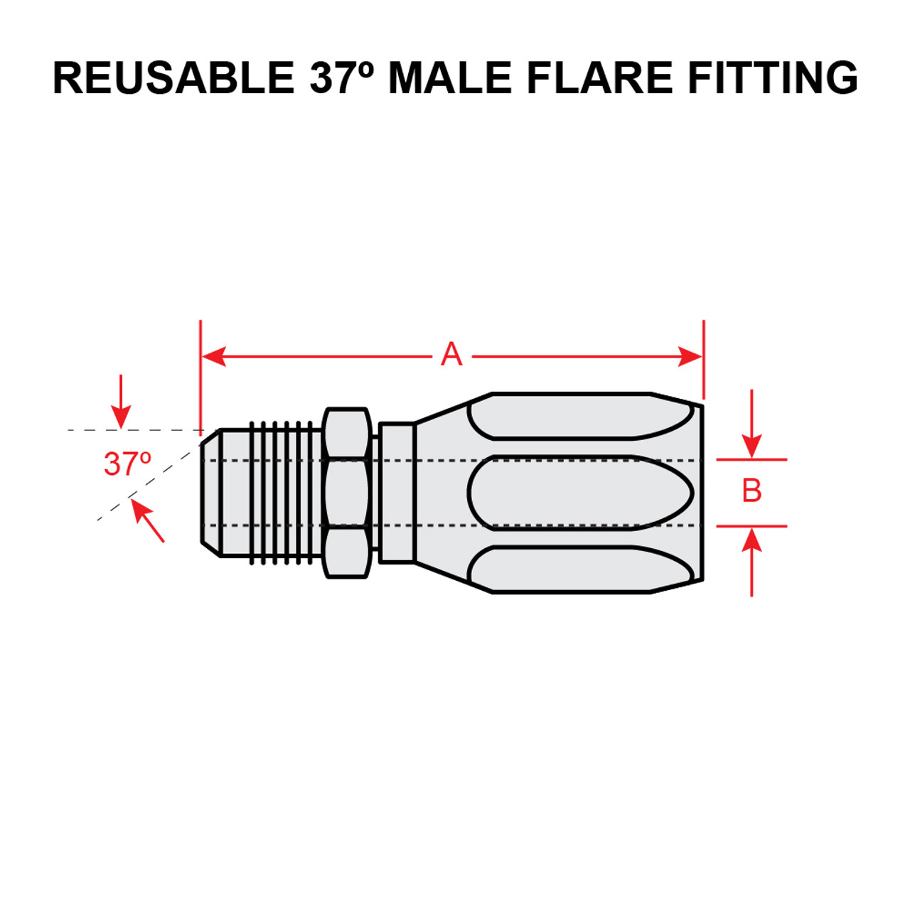4414-4S   37 DEGREE MALE FLARE FITTING
