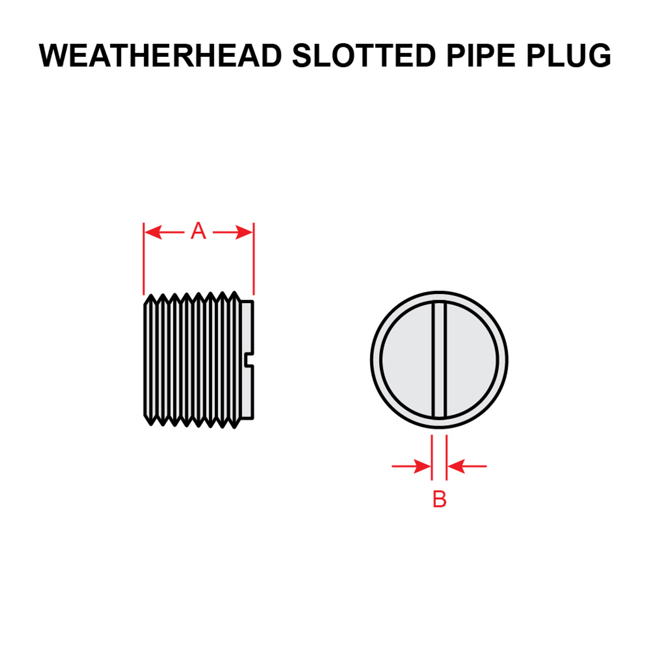 3150X4   WEATHERHEAD SLOTTED PIPE PLUG