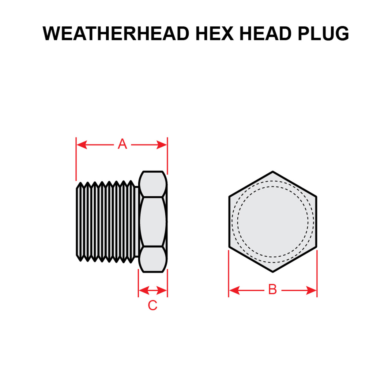 3152X2   WEATHERHEAD HEX HEAD PIPE PLUG