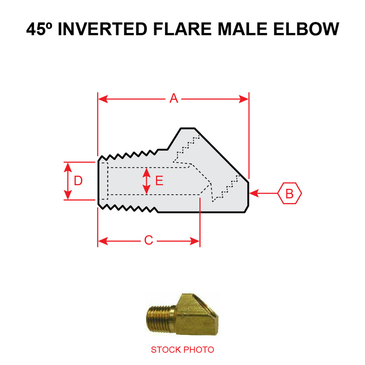 352X5   WEATHERHEAD 45 DEGREE MALE ELBOW