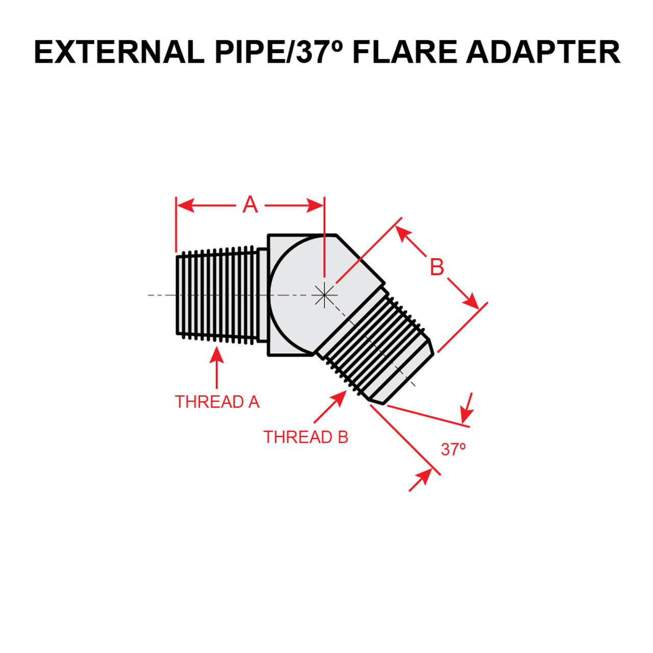 C5355X8   WEATHERHEAD EXTERNAL-FLARE PIPE ADAPTER