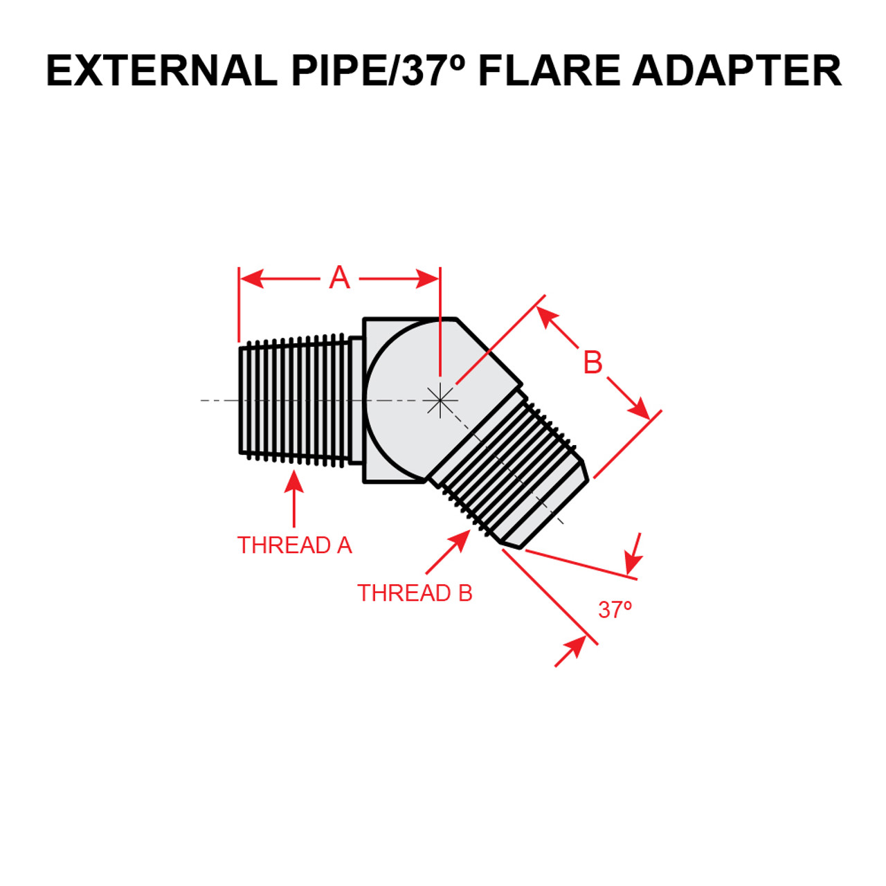 C5355X8X8   WEATHERHEAD EXTERNAL-FLARE PIPE ADAPTER