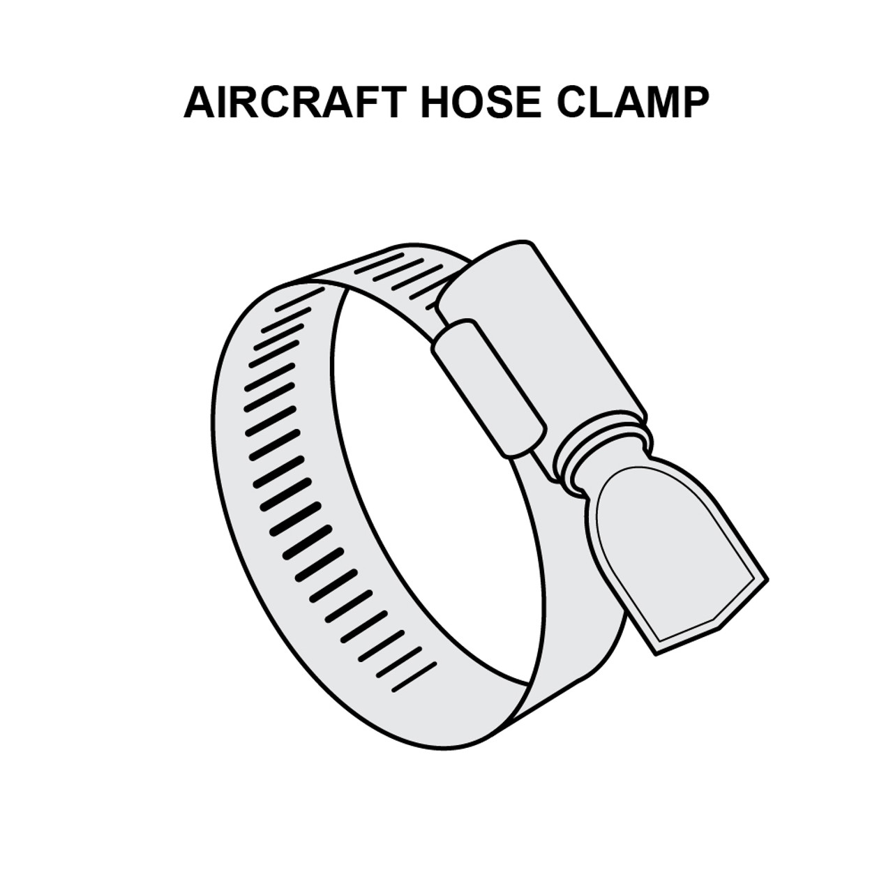 AN737-TW74 AIRCRAFT WORM-DRIVE HOSE CLAMP