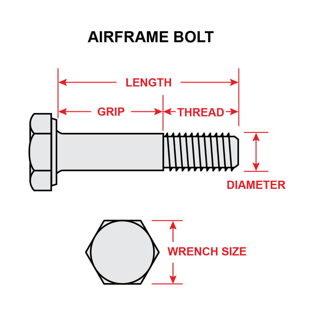 AN8-23A   AIRFRAME BOLT - 1/2 X 2-15/32 INCH