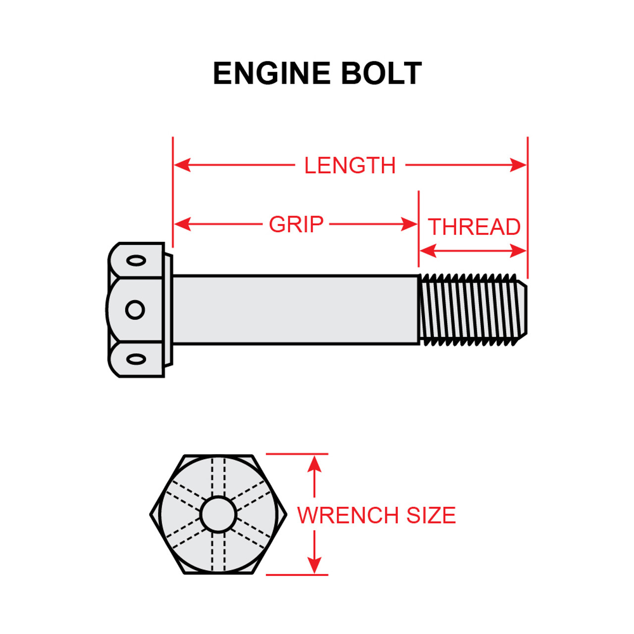 AN74-21 ENGINE BOLT - 1/4 X 2-5/32 INCH