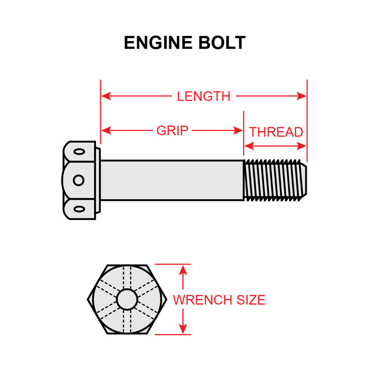 AN74-21   ENGINE BOLT - 1/4 X 2-5/32 INCH