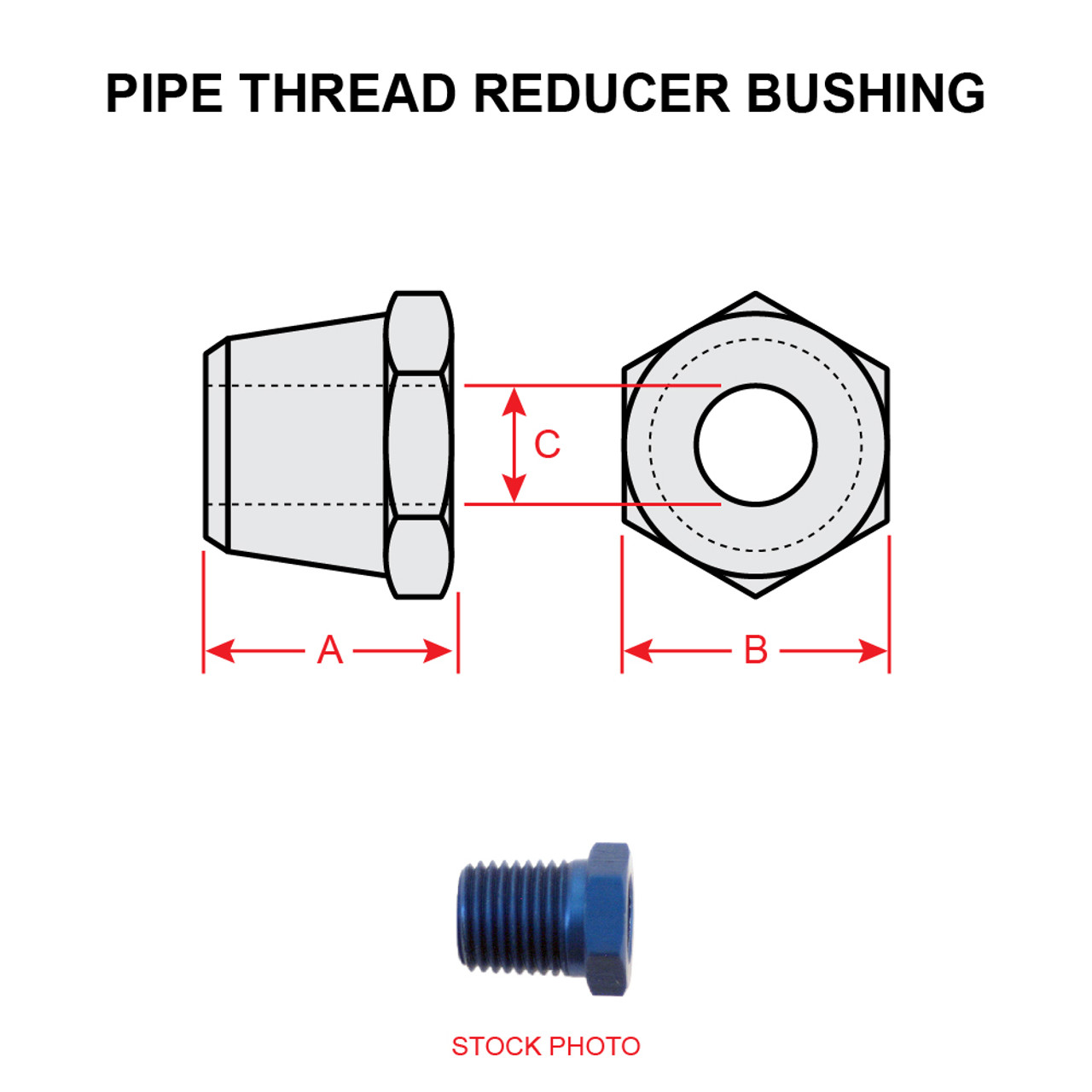 AN912-2D   PIPE THREAD REDUCER BUSHING