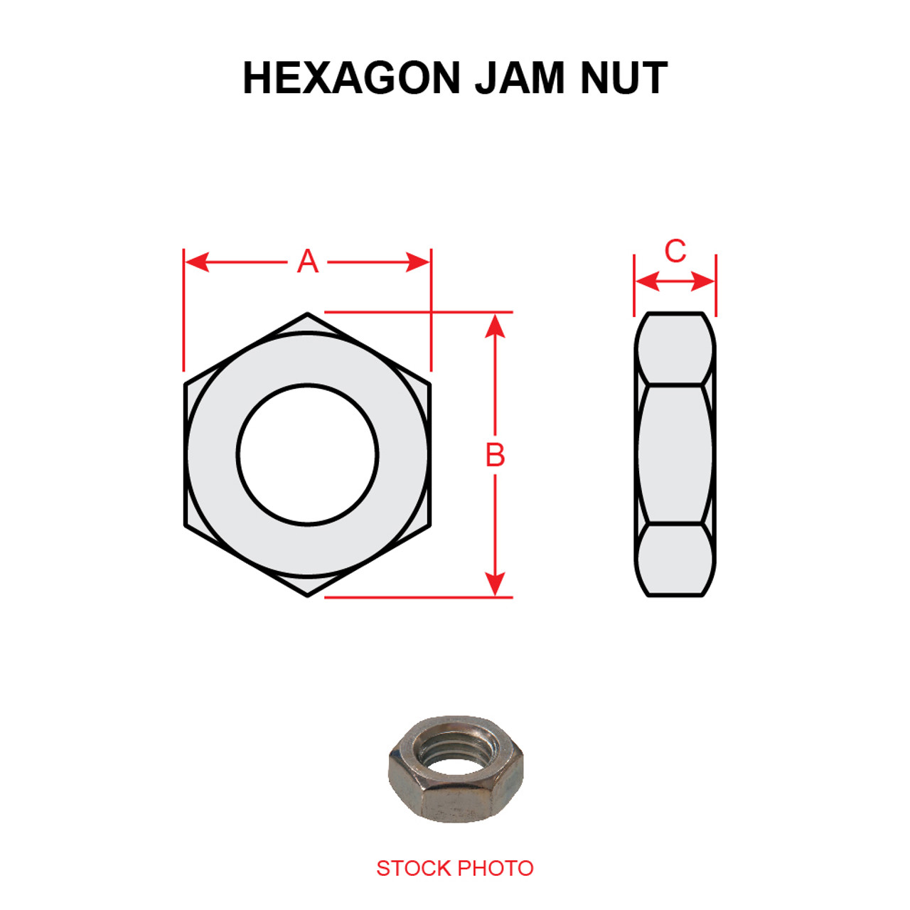 AN316-5   HEXAGON JAM NUT